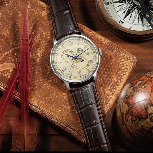 Đồng hồ Orient Sun & Moon 41.5 mm Nam RA-AK0803Y30B Màu Nâu