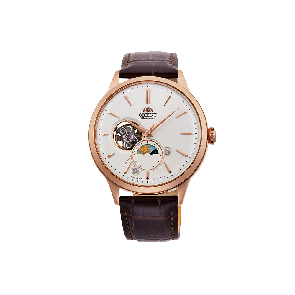 Đồng hồ Orient Sun & Moon 41.5 mm Nam RA-AS0102S30B Màu Nâu