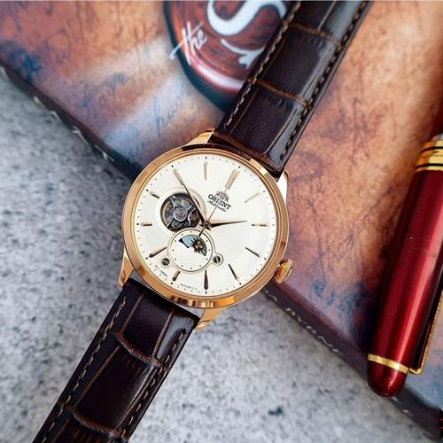 Đồng hồ Orient Sun & Moon 41.5 mm Nam RA-AS0102S30B Màu Nâu