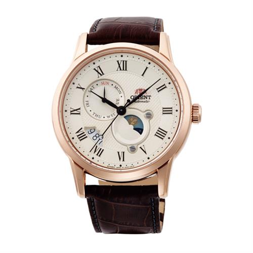 Đồng hồ Orient Sun & Moon 42.5 mm Nam RA-AK0007S30B Màu Nâu