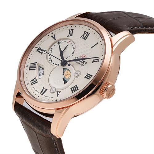 Đồng hồ Orient Sun & Moon 42.5 mm Nam RA-AK0007S30B Màu Nâu