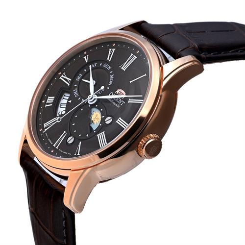 Đồng hồ Orient Sun & Moon 42.5 mm Nam RA-AK0009T30B Màu Nâu
