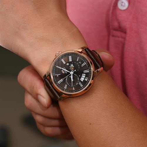 Đồng hồ Orient Sun & Moon 42.5 mm Nam RA-AK0009T30B Màu Nâu