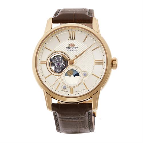 Đồng hồ Orient Sun & Moon 42 mm Nam RA-AS0010S30B Màu Nâu