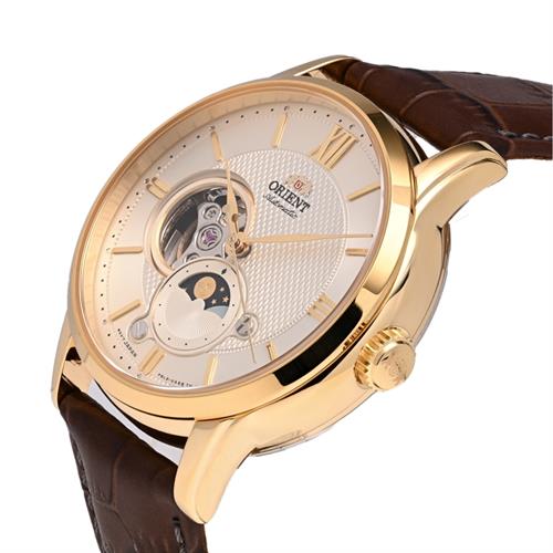 Đồng hồ Orient Sun & Moon 42 mm Nam RA-AS0010S30B Màu Nâu