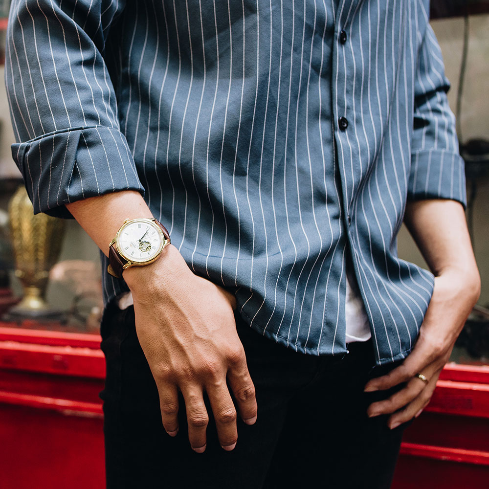 Đồng hồ Orient 43 mm Nam TAG00002W0 Màu Nâu
