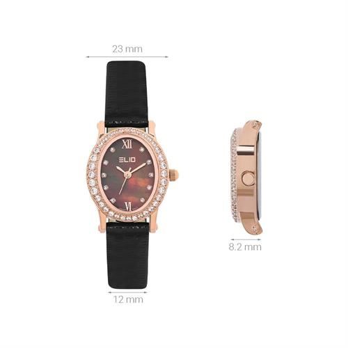 Đồng hồ Elio Starlight 23 mm Nữ EL153-02 Màu Đen