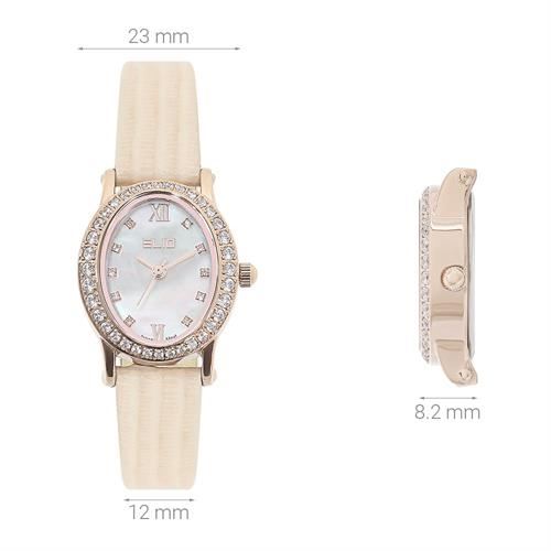 Đồng hồ Elio Starlight 23 mm Nữ EL153-03 Màu Kem