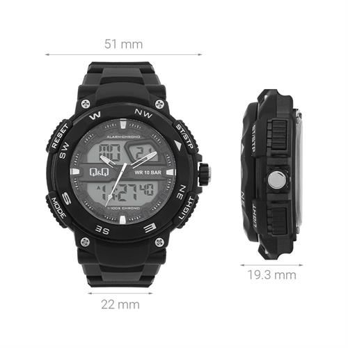 Đồng hồ Q&Q 51 mm Nam GW85J005Y Màu Đen