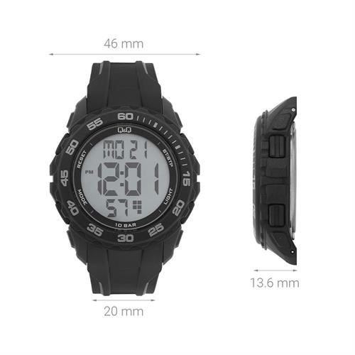 Đồng hồ Q&Q 46 mm Nam G06A-001VY Màu Đen