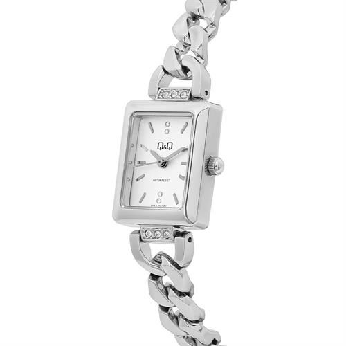 Đồng hồ Q&Q 20 mm Nữ F05A-001PY Màu Bạc