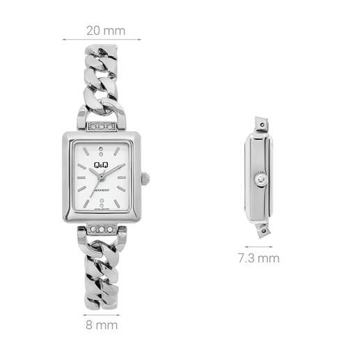 Đồng hồ Q&Q 20 mm Nữ F05A-001PY Màu Bạc