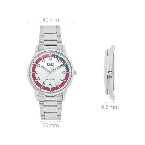 Đồng hồ Q&Q 40 mm Nam Q50B-001PY Màu Bạc