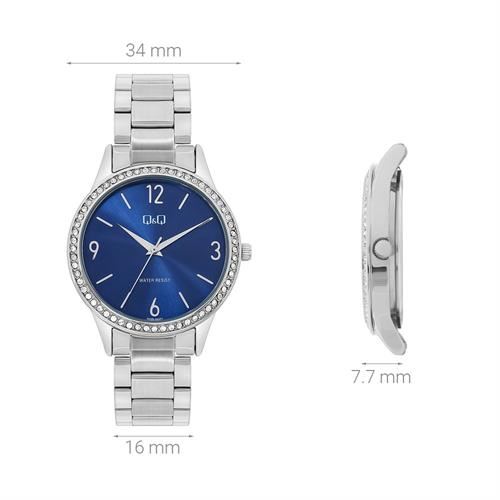 Đồng hồ Q&Q 34 mm Nữ Q75B-003PY Màu Bạc