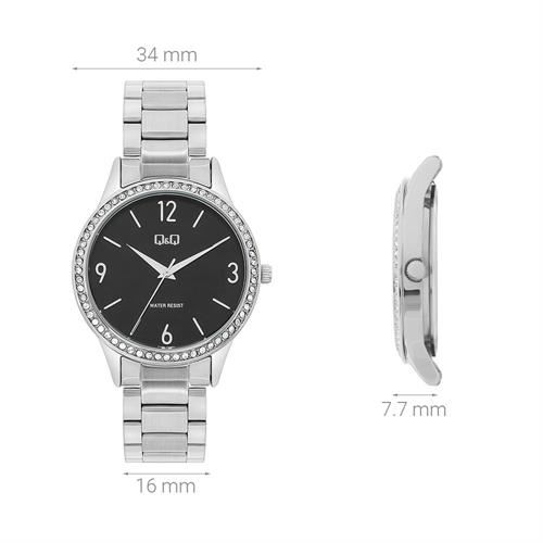 Đồng hồ Q&Q 34 mm Nữ Q75B-004PY Màu Bạc