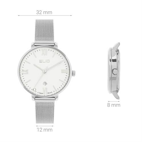 Đồng hồ Elio 32 mm Nữ ES172-01 Màu Bạc