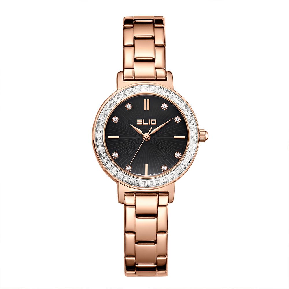 Đồng hồ Elio Starlight 30 mm Nữ ES186-02 Màu Vàng Hồng