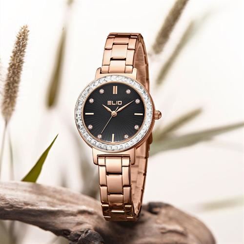 Đồng hồ Elio Starlight 30 mm Nữ ES186-02 Màu Vàng Hồng