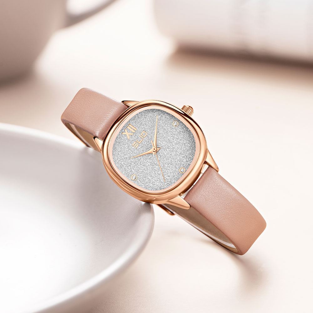 Đồng hồ Elio Starlight 28 mm Nữ EL158-02 Màu Hồng