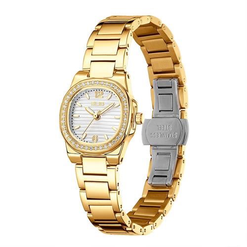 Đồng hồ Elio Elegant Lady 25.5 mm Nữ ES182-02 Màu Vàng