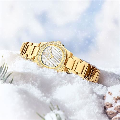 Đồng hồ Elio Elegant Lady 25.5 mm Nữ ES182-02 Màu Vàng