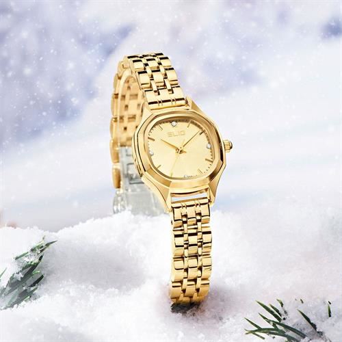 Đồng hồ Elio Elegant Lady 23.5 mm Nữ ES183-01 Màu Vàng