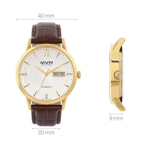 Đồng hồ MVW 40 mm Nam ML092-01 Màu Nâu
