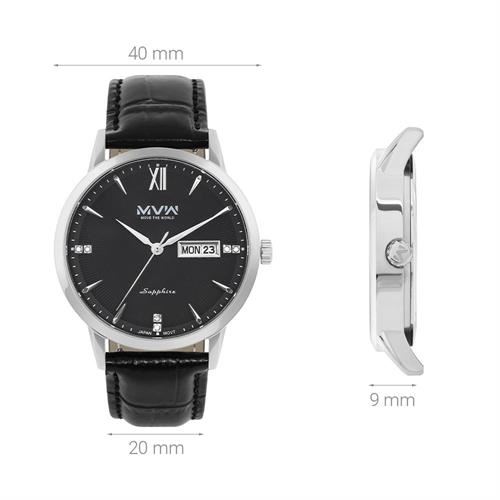 Đồng hồ MVW 40 mm Nam ML092-02 Màu Đen