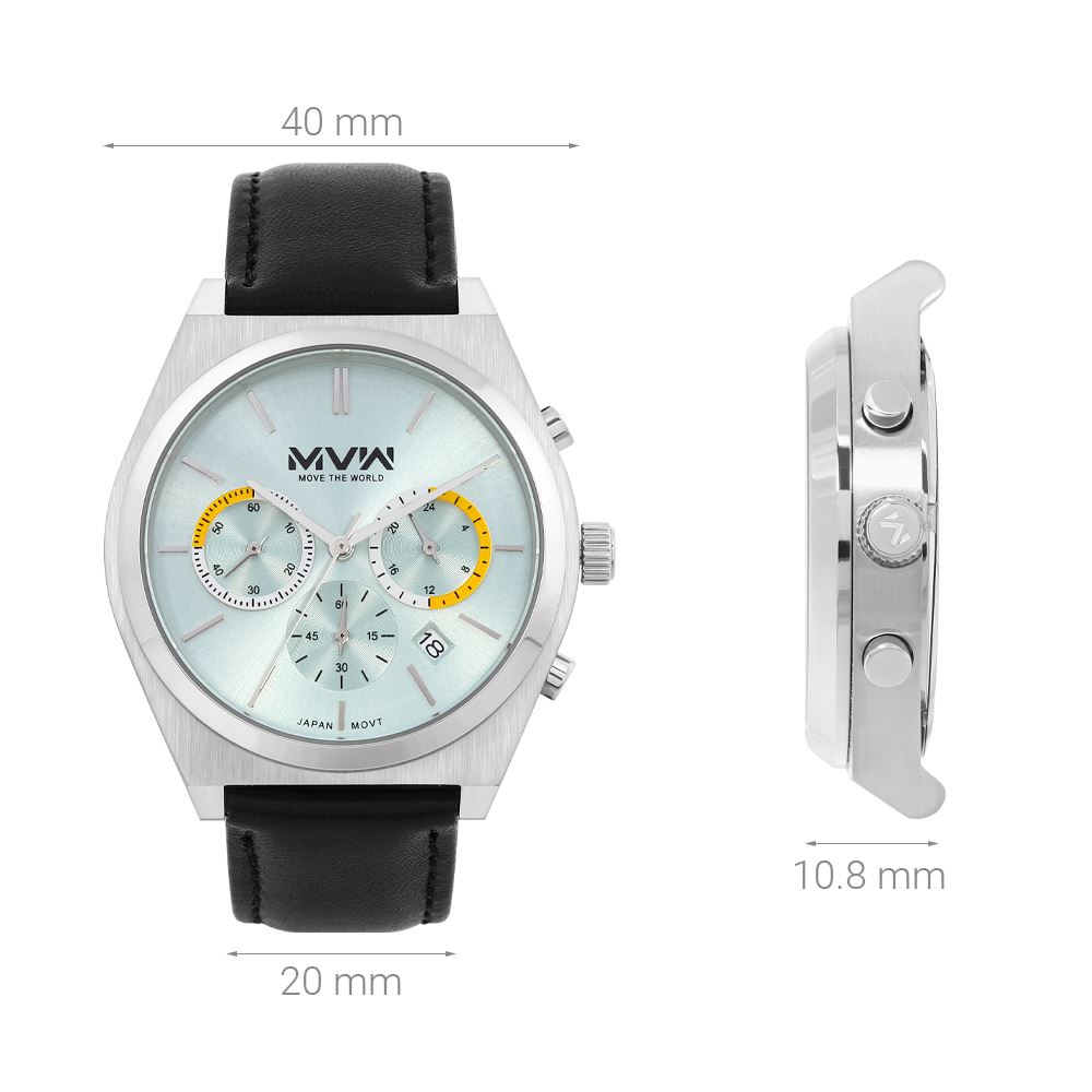 Đồng hồ MVW Sport 40 mm Nam ML095-01 Màu Đen