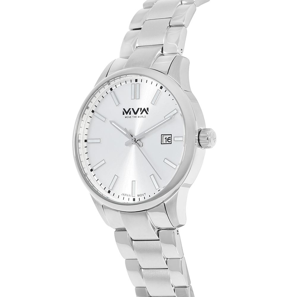 Đồng hồ MVW 40 mm Nam MS101-02 Màu Bạc