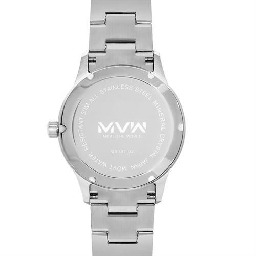 Đồng hồ MVW 40 mm Nam MS101-02 Màu Bạc