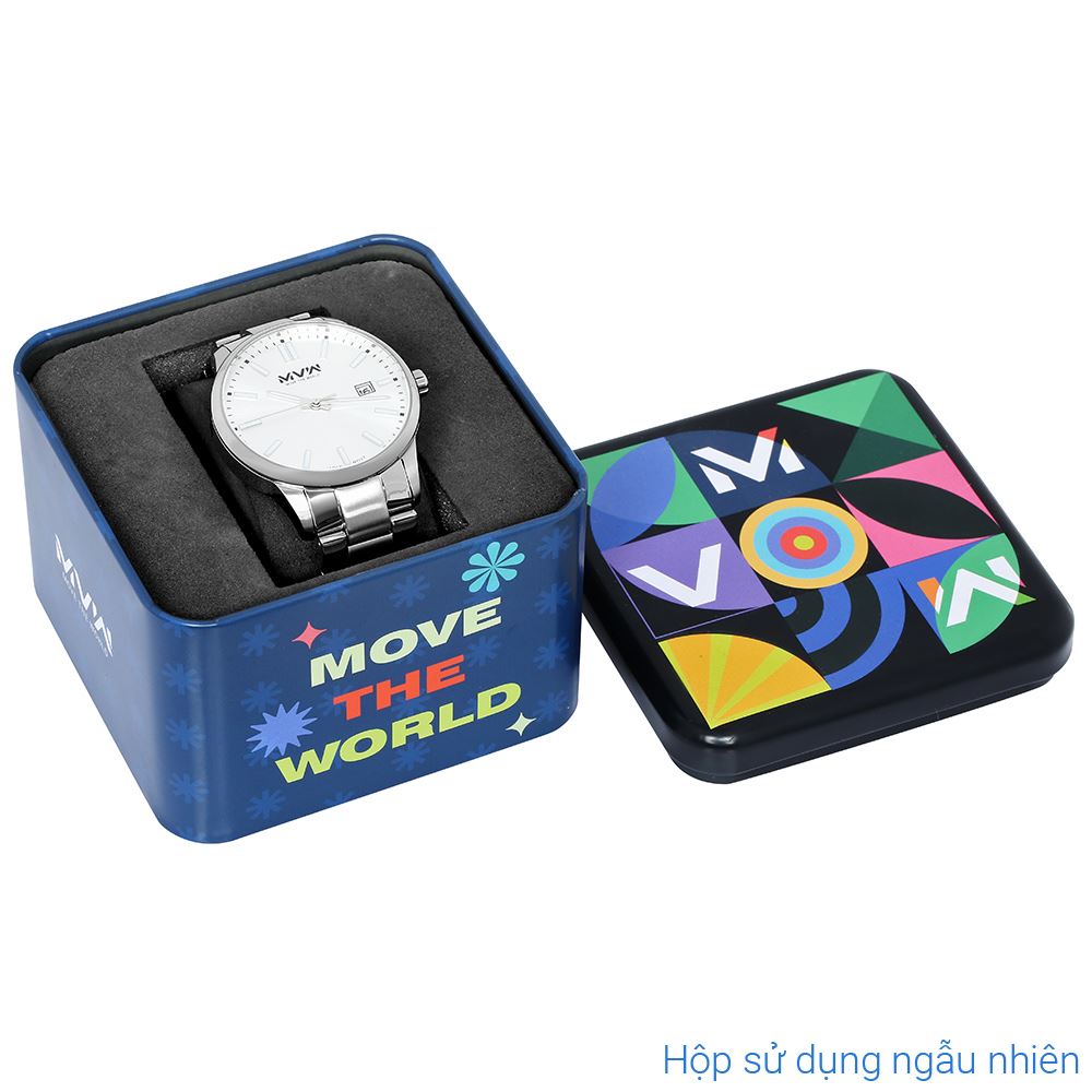 Đồng hồ MVW 40 mm Nam MS101-02 Màu Bạc