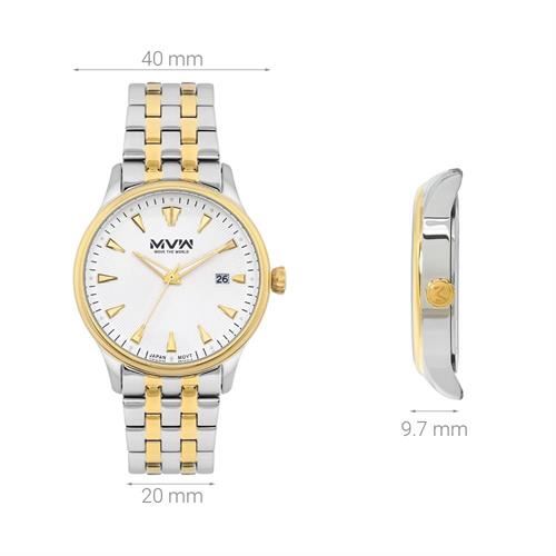 Đồng hồ MVW 40 mm Nam MS102-01 Màu Bạc