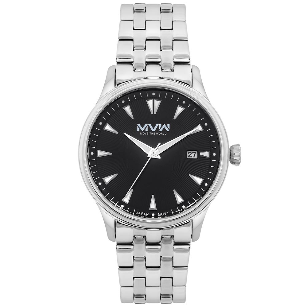 Đồng hồ MVW 40 mm Nam MS102-02 Màu Bạc
