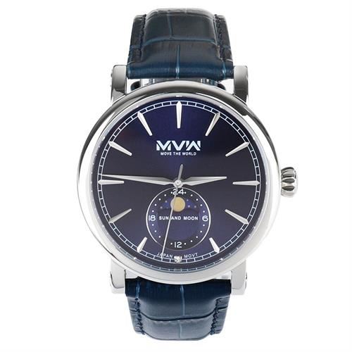 Đồng hồ MVW Sun & Moon 42 mm Nam ML093-02 Màu Xanh