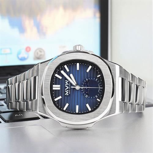 Đồng hồ MVW 43 mm Nam MS111-02 Màu Bạc