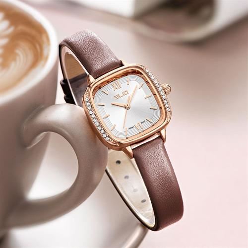 Đồng hồ Elio Elegant Lady 24 mm Nữ EL156-01 Màu Nâu