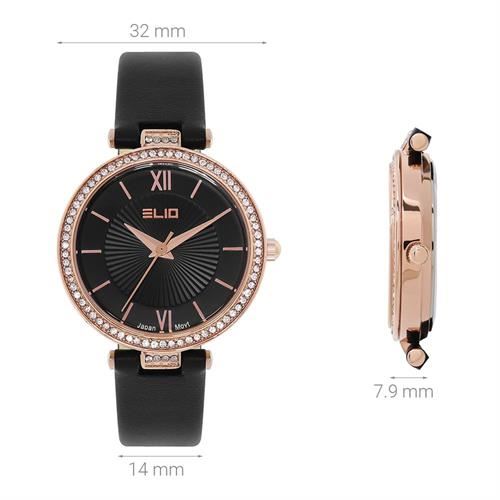 Đồng hồ Elio 32 mm Nữ EL155-01 Màu Đen
