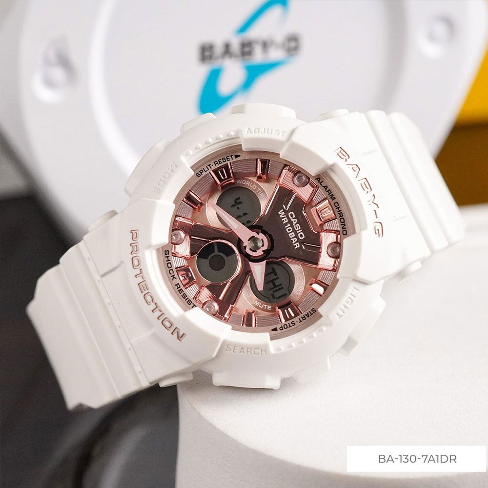 Đồng hồ Baby-G 43.3 mm Nữ BA-130-7A1DR Màu Trắng
