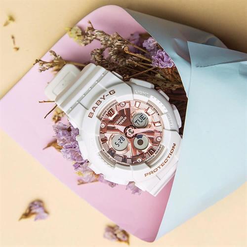 Đồng hồ Baby-G 43.3 mm Nữ BA-130-7A1DR Màu Trắng