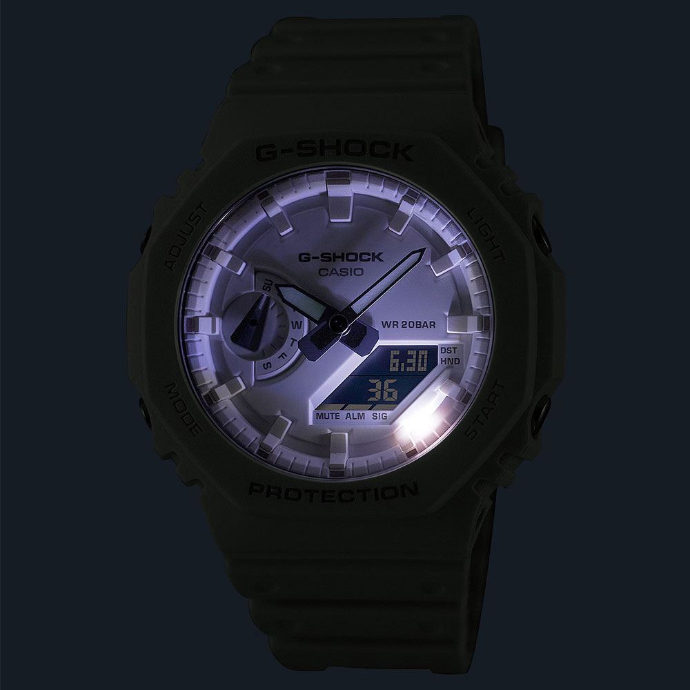 Đồng hồ G-Shock 2100 45.4 mm Nam GA-2100-7A7DR Màu Trắng