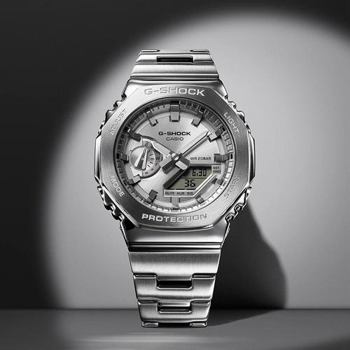 Đồng hồ G-Shock 44.4 mm Nam GM-2110D-7ADR Màu Bạc