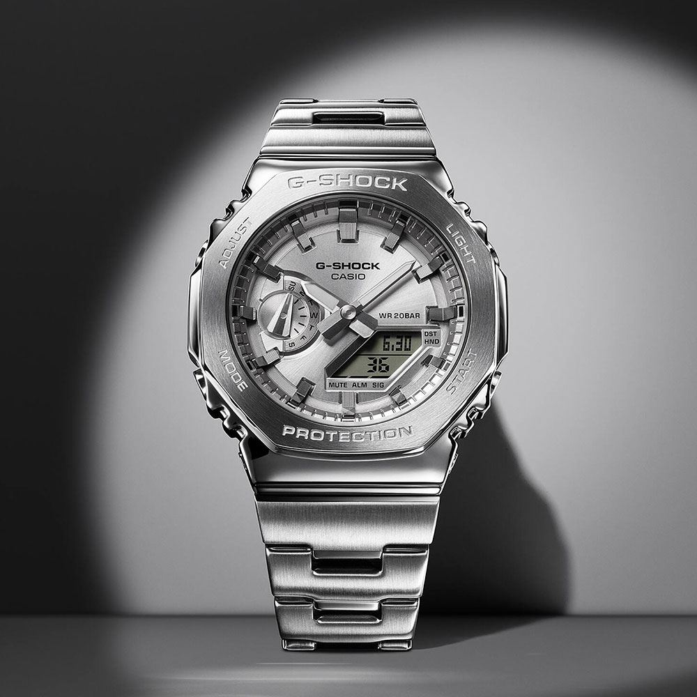 Đồng hồ G-Shock 44.4 mm Nam GM-2110D-7ADR Màu Bạc