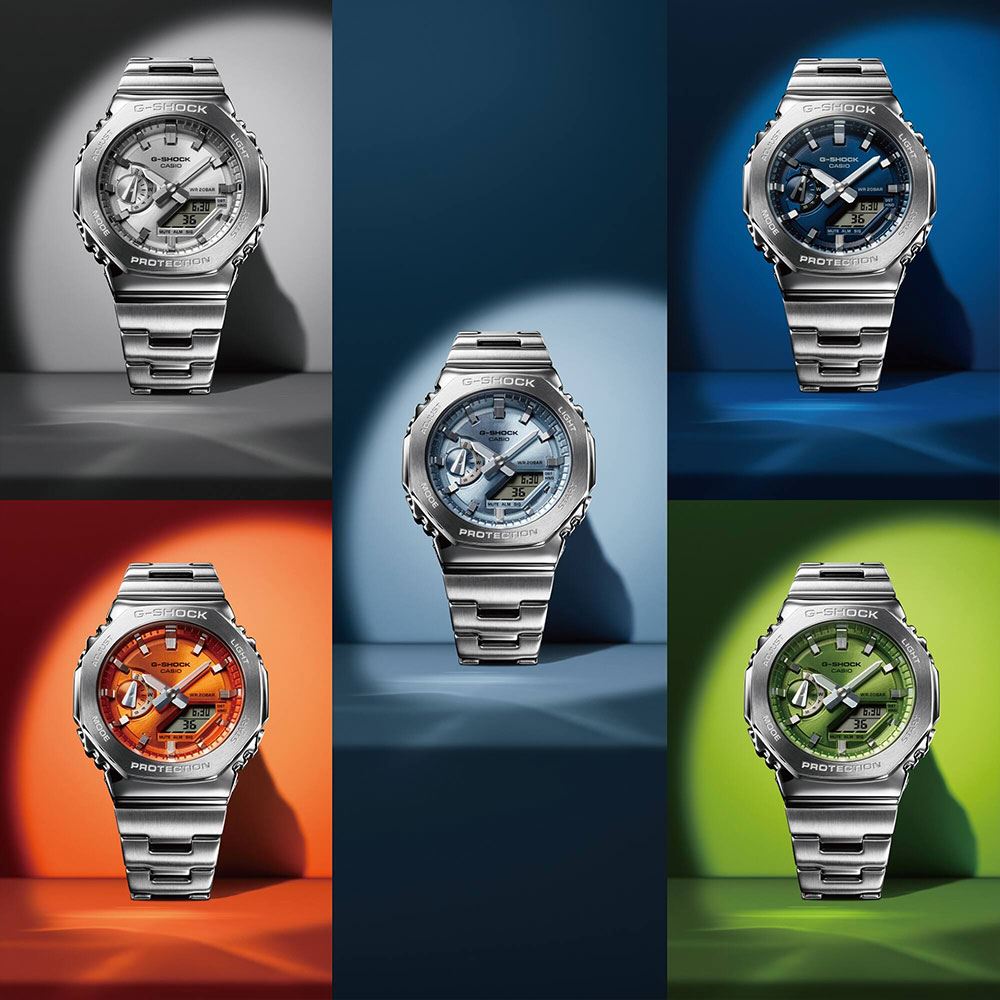 Đồng hồ G-Shock 44.4 mm Nam GM-2110D-7ADR Màu Bạc
