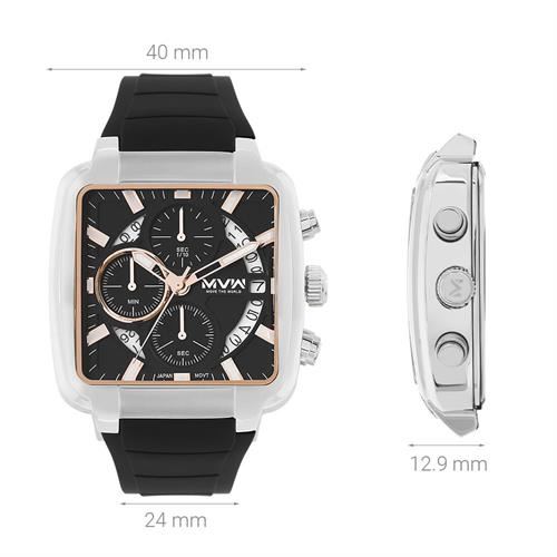 Đồng hồ MVW Sport 40 mm Nam MC001-02 Màu Đen