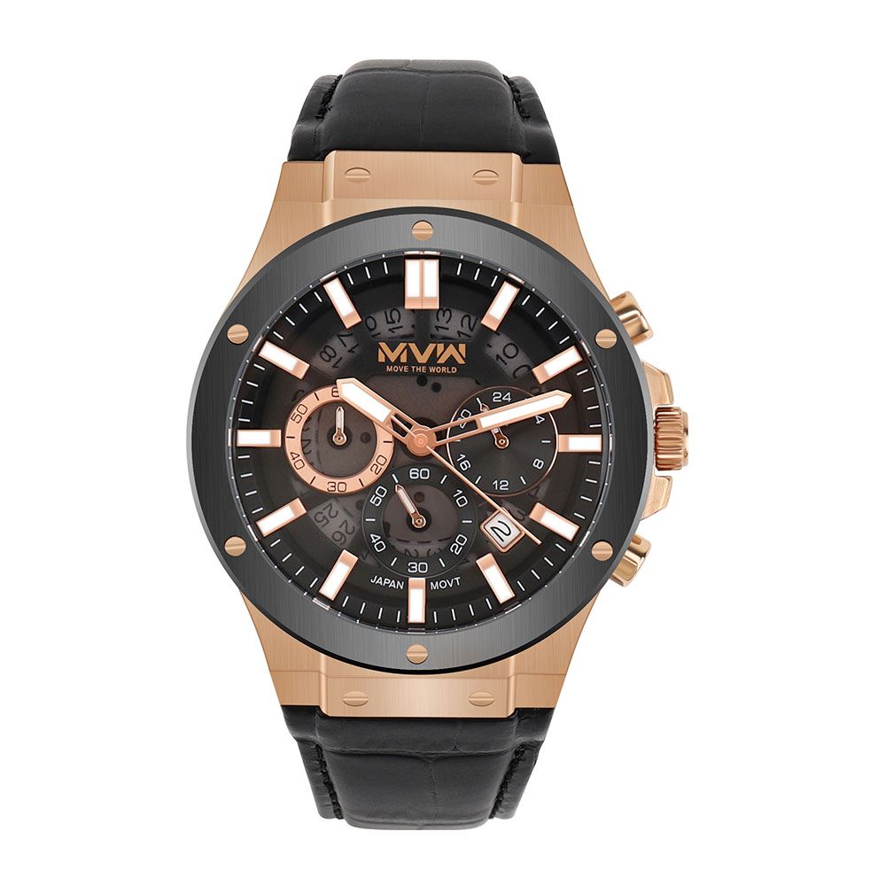 Đồng hồ MVW Sport 43 mm Nam ML097-01 Màu Đen