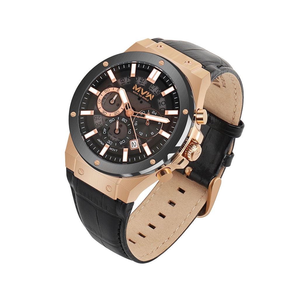 Đồng hồ MVW Sport 43 mm Nam ML097-01 Màu Đen