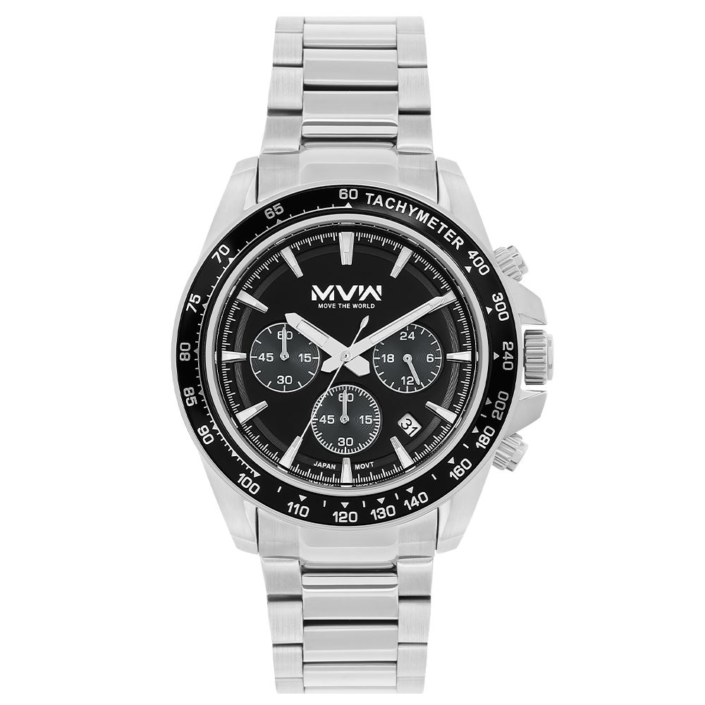 Đồng hồ MVW Sport 43 mm Nam MS110-01 Màu Bạc
