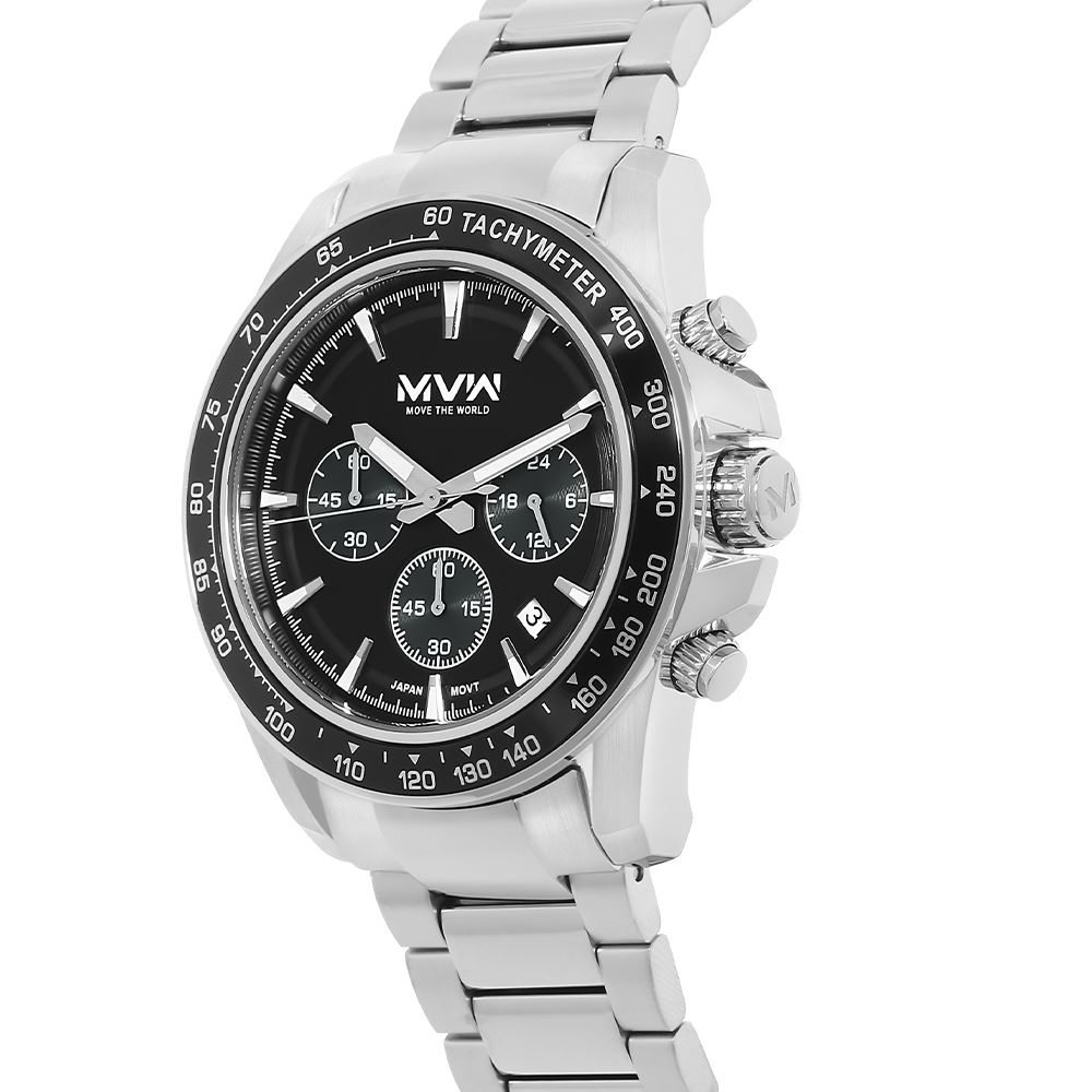 Đồng hồ MVW Sport 43 mm Nam MS110-01 Màu Bạc