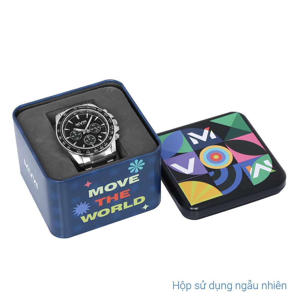 Đồng hồ MVW Sport 43 mm Nam MS110-01 Màu Bạc